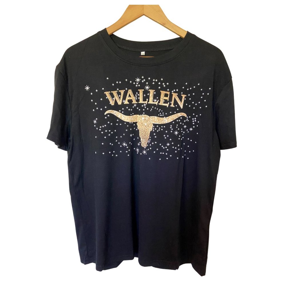 (2 for $25) Black Morgan Wallen Fan T-shirt - 2XL